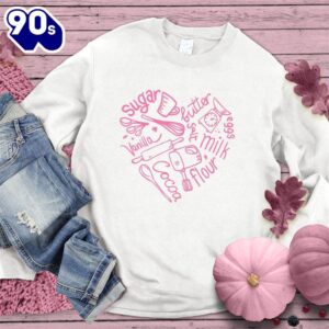 Bakery Heart Sweatshirt Pink Edition , Happy HalloThanksMas Shirt