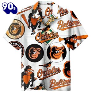 Baltimore Orioles Hawaiian Button Up Shirts Logo