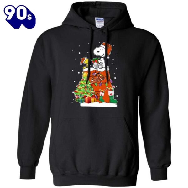 Baltimore Orioles Snoopy &Amp Woodstock Christmas Shirt Hoodie