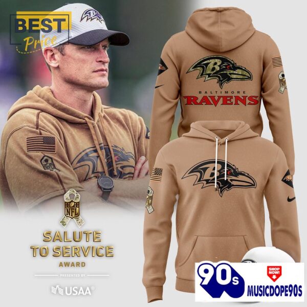 Baltimore Ravens 2024 Salute to Service Hoodie, Cap