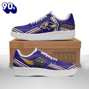 Baltimore Ravens Air Sneakers Custom Force Shoes For Fans