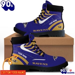 Baltimore Ravens Custom Boots Shoes…