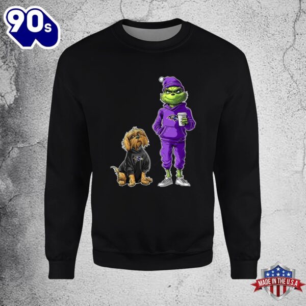 Baltimore Ravens Grinch Christmas Football Sweatshirt