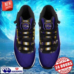 Baltimore Ravens NFL Air Jordan 11 Sneakers Shoes Gift For Fans