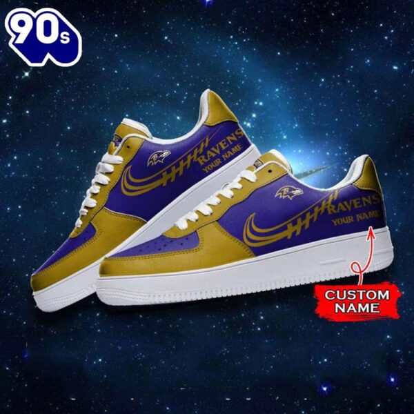 Baltimore Ravens NFL Personalized Air Force Sneaker