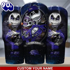 Baltimore Ravens NFL-Custom Tumbler Jack The Nightmare Before Christmas