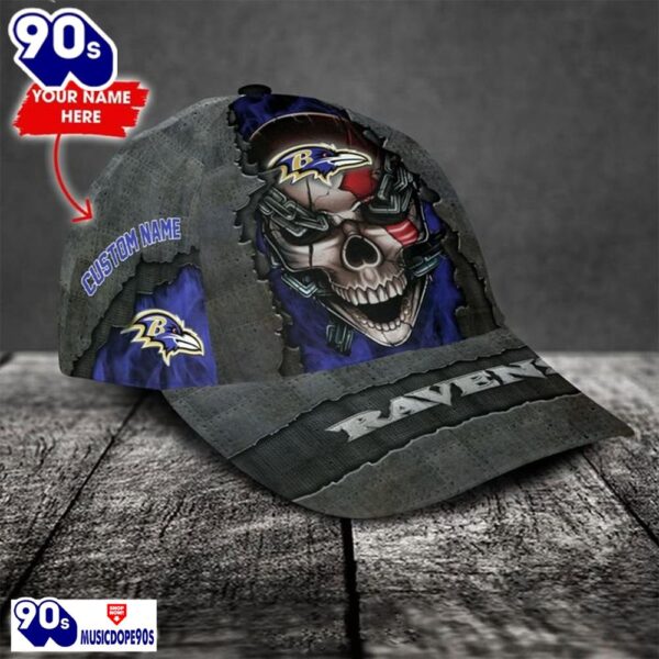 Baltimore Ravens-Personalized NFL Skull Cap V3