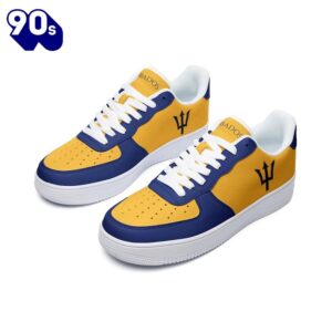 Barbados Flag Air Force Shoes Custom Country