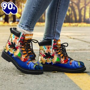 Bardock Dragon Ball Leather Boots Shoes Custom Anime Fan Gift Idea