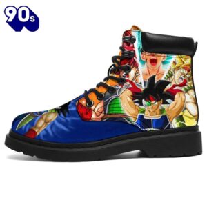 Bardock Dragon Ball Leather Boots Shoes Custom Anime Fan Gift Idea