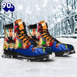 Bardock Dragon Ball Leather Boots Shoes Custom Anime Fan Gift Idea