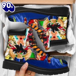 Bardock Dragon Ball Leather Boots Shoes Custom Anime Fan Gift Idea