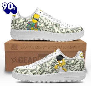 Bart Simpson Air Sneakers Custom Simpson Cartoon Shoes