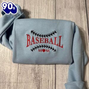 Baseball Mom Embroidered Sweatshirt Gift…