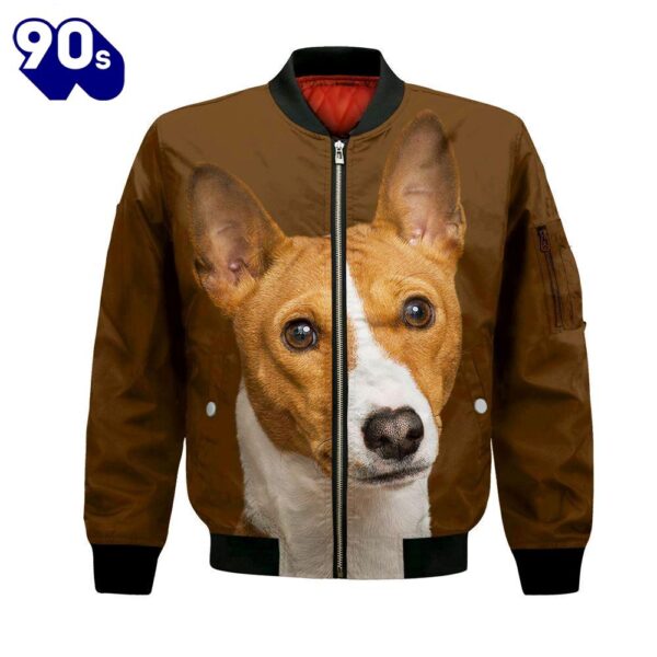 Basenji – Unisex 3D Graphic Bomber Jacket