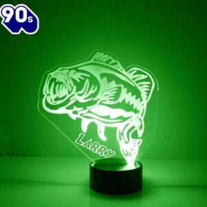 Bass Fish Night Light Personalized…