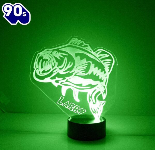 Bass Fish Night Light Personalized Free Led Night Lamp  Gift Christmas