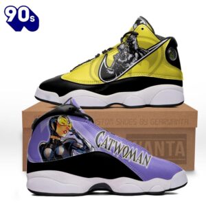 Batman vs Catwoman Air Jordan 13 Sneakers Super Heroes Custom Shoes