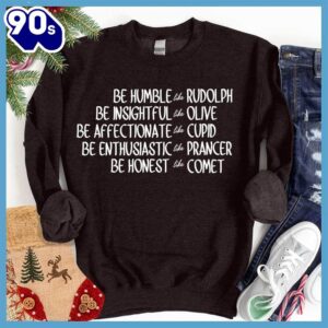 Be Like Santa’s Reindeers Version 2 Sweatshirt , Happy HalloThanksMas Shirt