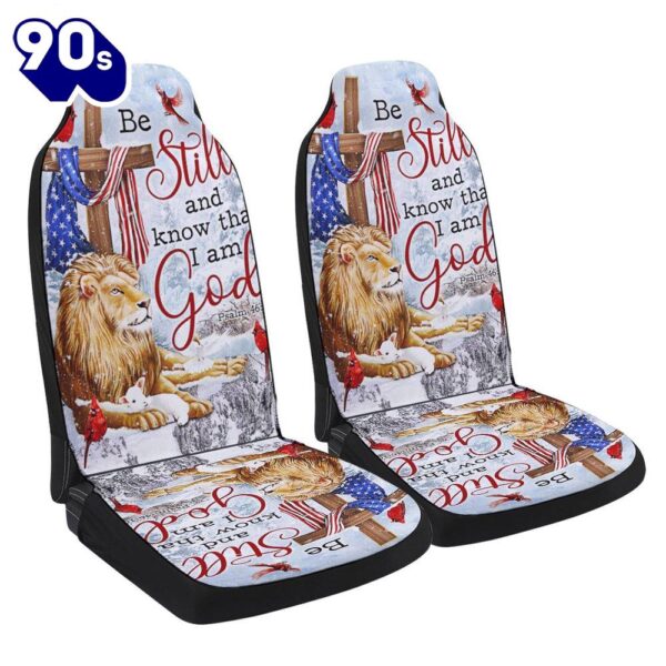 Be Still And Know That I Am God Lion Of Judah Christmas Seat Cover Cars  Gift For Christmas