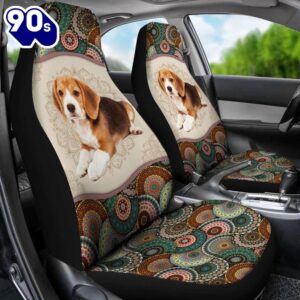 Beagle Mandala Car Seat Covers