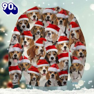 Beagle Merry Christmas Ugly Premium Sweater