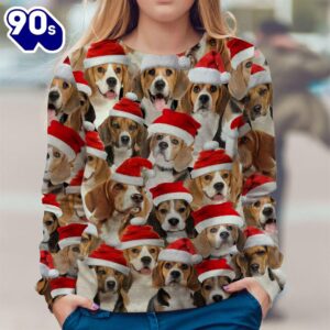 Beagle Merry Christmas Ugly Premium…