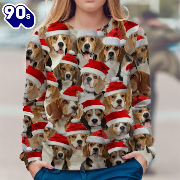 Beagle Merry Christmas Ugly Premium Sweater