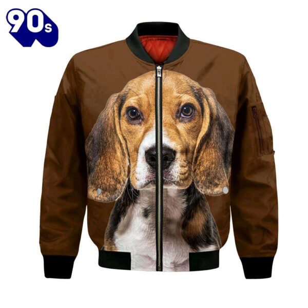 Beagle – Unisex 3D Graphic Bomber Jacket