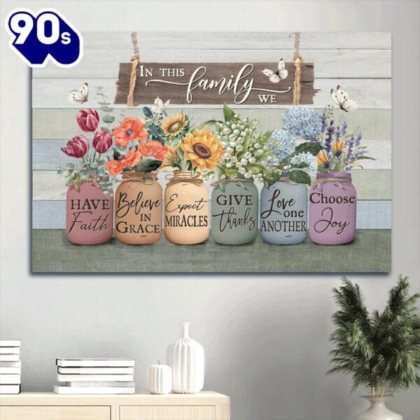 Beautiful Flowers Sunflower Tulip Hydrangea Bell Flower In This Family Canvas Wall Art  Gift Christmas