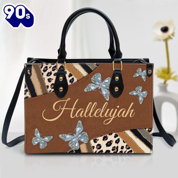 Beautiful Hallelujah Leather Bag Christ Gifts Leather Bags  Gift For  Women Christmas