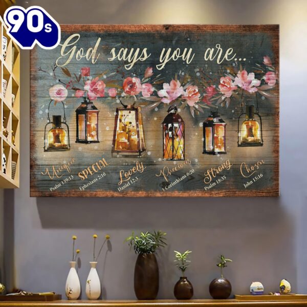 Beautiful Lamps Begonia Flower God Says You Are Canvas Wall Art