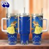 Beauty And The Beast Cartoon Movie Custom Stanley Quencher 40oz Stainless Steel Tumbler With Handle  For Fans