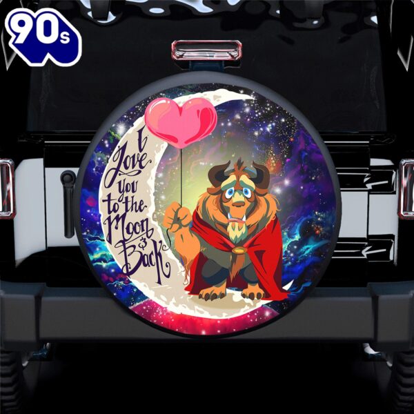 Beauty And The Beast Love You To The Moon Galaxy Spare Tire Covers Gift For Campers