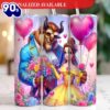 Beauty And The Beast Valentine Tumbler With Lip And Straw