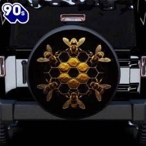 Bee Car Spare Tire Covers Gift For Campers