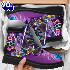 Beerus Dragon Ball Leather Boots Shoes Anime Custom Idea