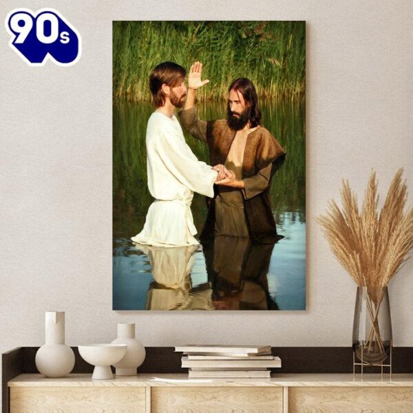 Behold The Lamb Of God Batism Canvas Wall Art