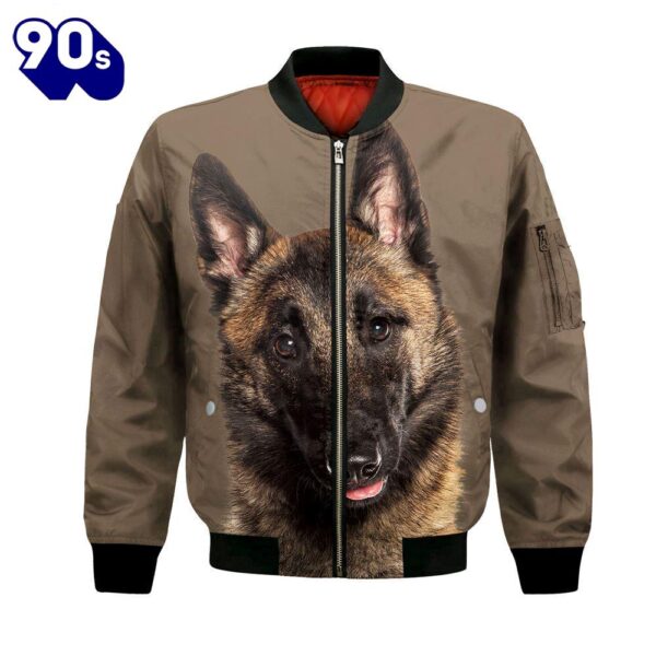 Belgain Malinois – Unisex 3D Graphic Bomber Jacket