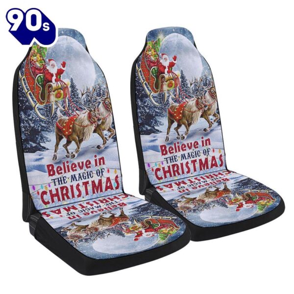 Believe In The Magic Of Christmas Santa Sleigh Seat Cover Cars Gift Xmas