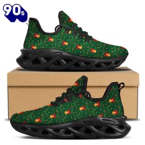 Bell Cute Christmas Print Pattern Black Max Soul Shoes