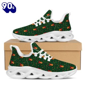 Bell Cute Christmas Print Pattern White Max Soul Shoes