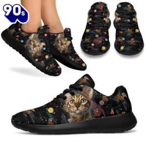 Bengal Cat Sneakers Sporty Shoes Funny For Cat Lover