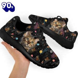 Bengal Cat Sneakers Sporty Shoes Funny For Cat Lover