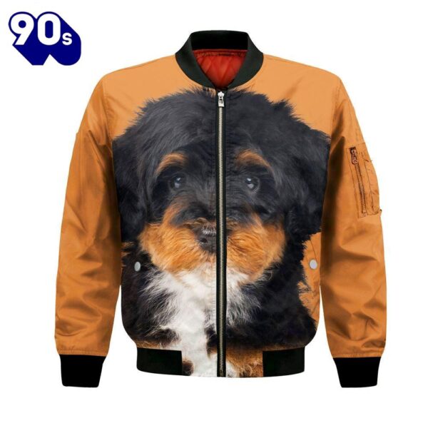 Bernedoodle – Unisex 3D Graphic Bomber Jacket