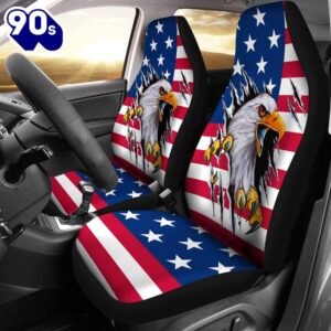 Best Bald Eagle USA Flag Premium Custom Car Seat Covers Decor Protector