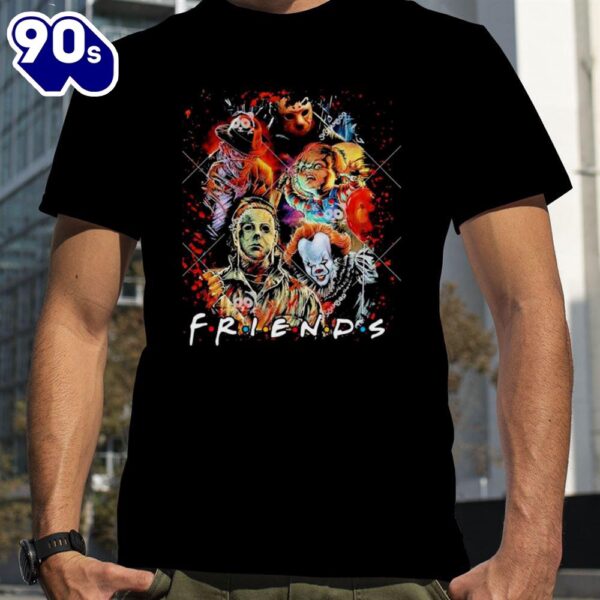 Best Horror Movies Friends Freddy Jason Myers Chucky Pennywise Friends Halloween 2024 Shirts