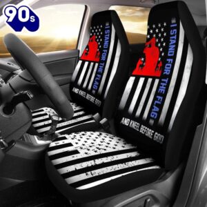 Best I Stand For The Flag And Kneel Before God Us Flag Premium Custom Car Seat Covers Decor Protector