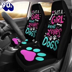 Best Just A Girl Who Loves Dog Premium Custom Car Seat Covers Decor Protector