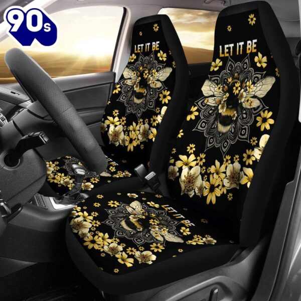 Best Let It Bee Honey Bee Premium Custom Car Seat Covers Decor Protector